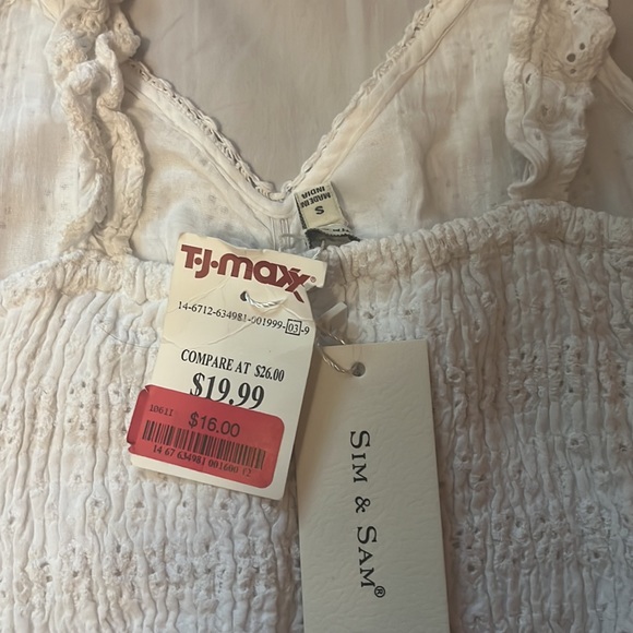 NWT Sim & Sam White Mini Dress - Picture 5 of 5